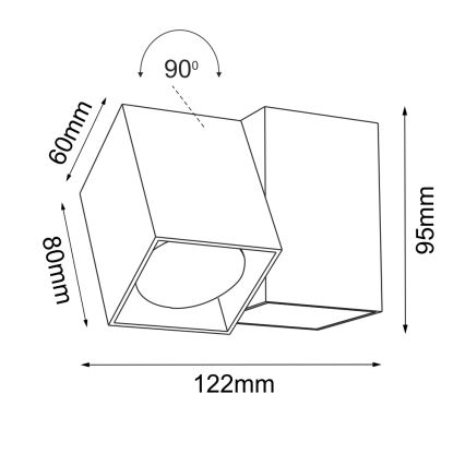 Brosline - Nástenné bodové svietidlo 1xGU10/10W/230V čierne