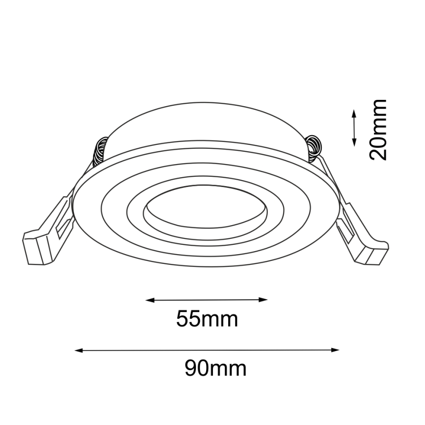 Brosline - Podhľadové svietidlo 1xGU10/10W/230V biele