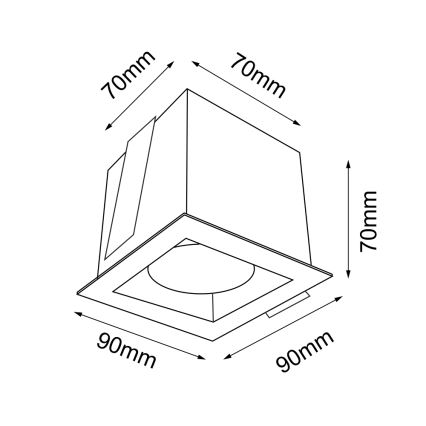 Brosline - Podhľadové svietidlo 1xGU10/10W/230V čierne