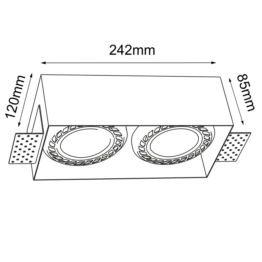 Brosline - Podhľadové svietidlo 2xGU10/18W/230V biele