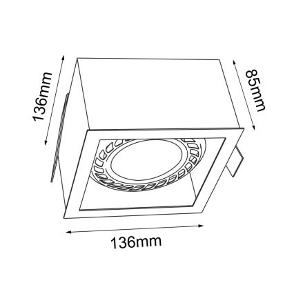 Brosline - Podhľadové svietidlo 1xGU10/18W/230V čierne