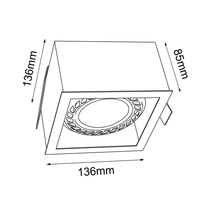 Brosline - Podhľadové svietidlo 1xGU10/18W/230V čierne