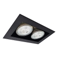 Brosline - Podhľadové svietidlo 2xGU10/10W/230V čierne