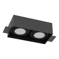 Brosline - Podhľadové svietidlo 2xGU10/18W/230V čierne