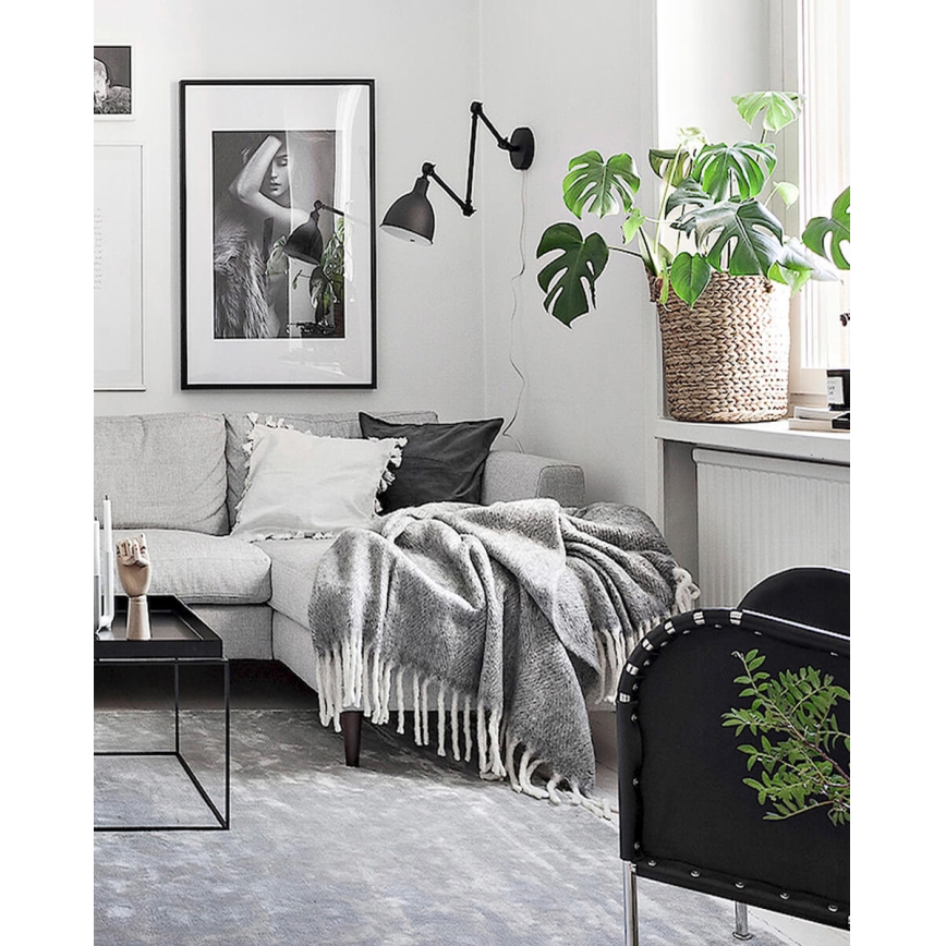 ByRydens - Stmievateľná nástenná lampa BAZAR 1xE27/5W/230V čierna