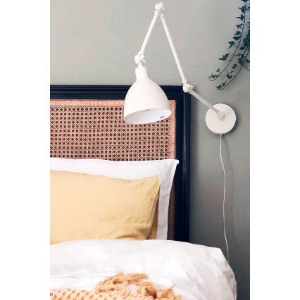 ByRydens - Stmievateľná nástenná lampa BAZAR 1xE27/5W/230V biela