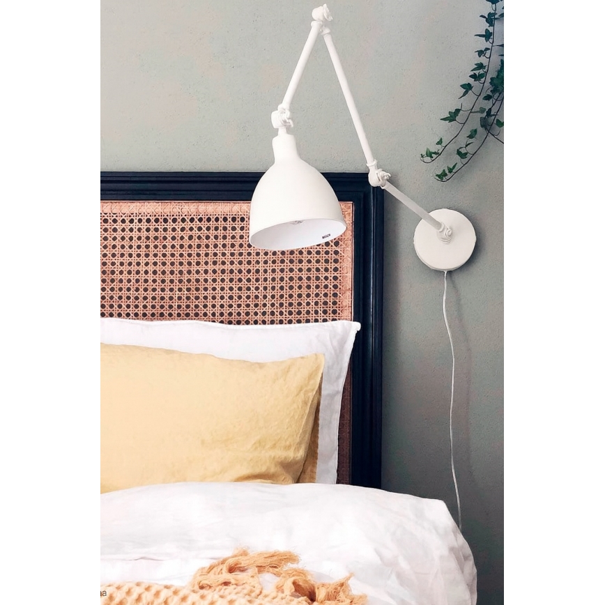 ByRydens - Stmievateľná nástenná lampa BAZAR 1xE27/5W/230V biela