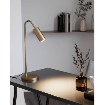 ByRydens - Stolová lampa CURVE 1xGU10/7W/230V zlatá