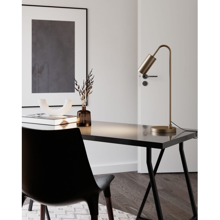 ByRydens - Stolová lampa CURVE 1xGU10/7W/230V zlatá