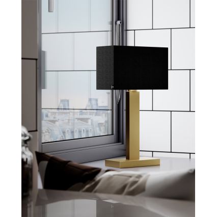 ByRydens - Stolová lampa PRIME 1xE27/5W/230V čierna/zlatá