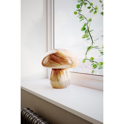 ByRydens - Stolná lampa MIRA MUSHROOM 1xE27/8W/230V hnedá