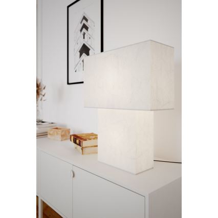 ByRydens - Stolná lampa iSQUARE 1xE27/8W/230V biela