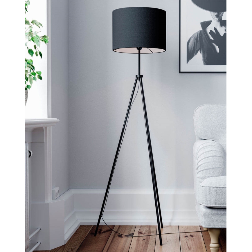 ByRydens - Stojacia lampa RINA 1xE27/5W/230V čierna