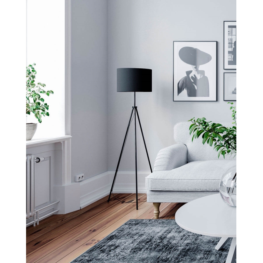 ByRydens - Stojacia lampa RINA 1xE27/5W/230V čierna