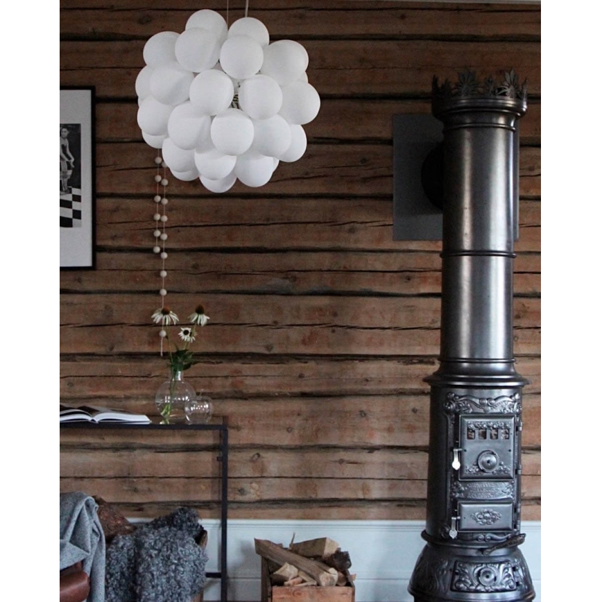 ByRydens - Luster na lanku GROSS 8xG9/4W/230V biela pr. 50 cm