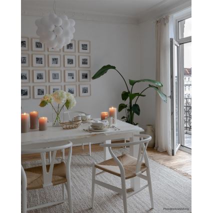ByRydens - Luster na lanku GROSS 8xG9/4W/230V biela pr. 50 cm