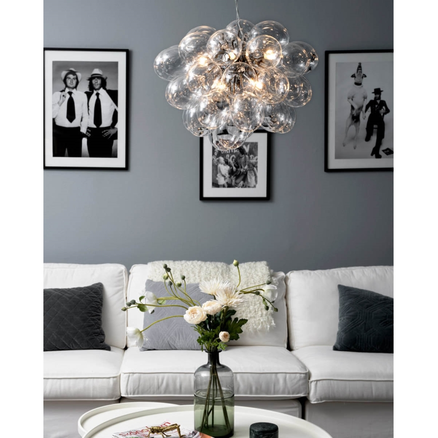 ByRydens - Luster na lanku GROSS 8xG9/4W/230V číra pr. 50 cm