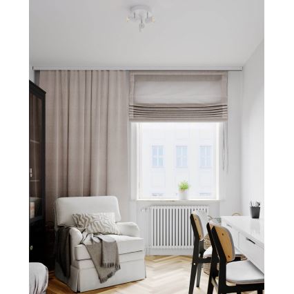 ByRydens - Bodové svietidlo CORRECT 3xGU10/7W/230V biela pr. 20 cm