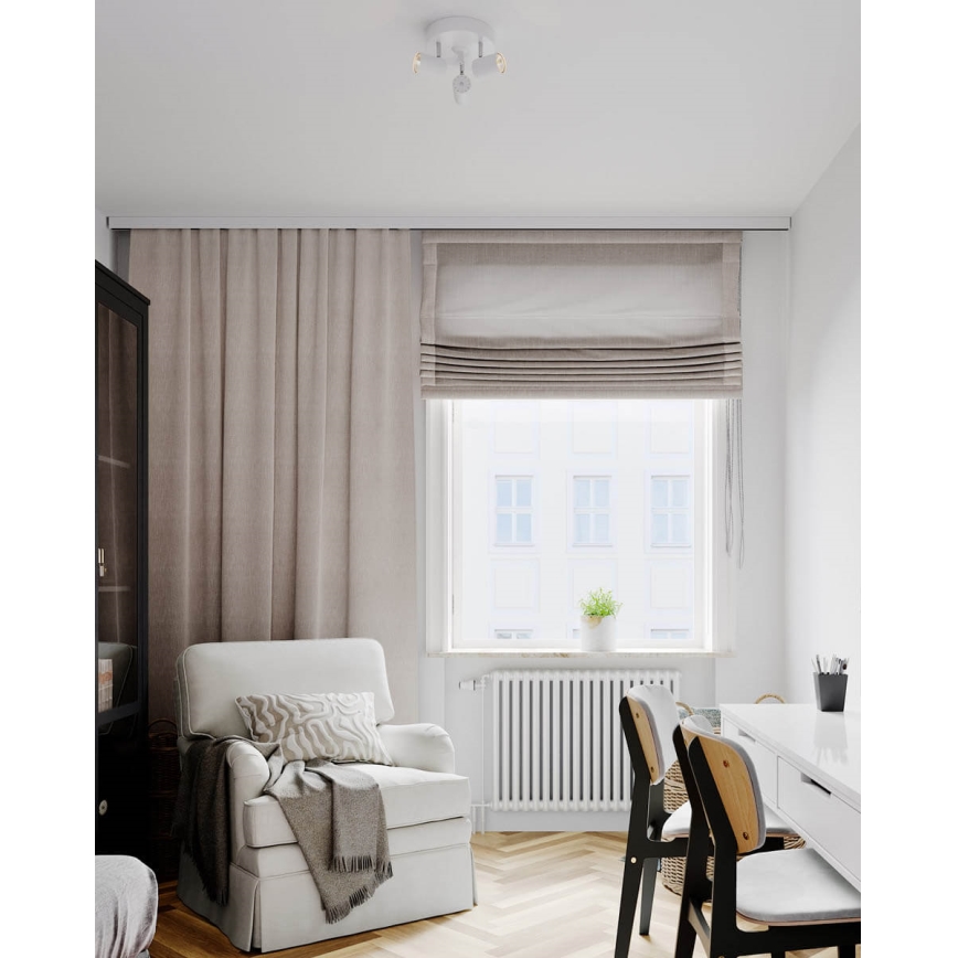 ByRydens - Bodové svietidlo CORRECT 3xGU10/7W/230V biela pr. 20 cm