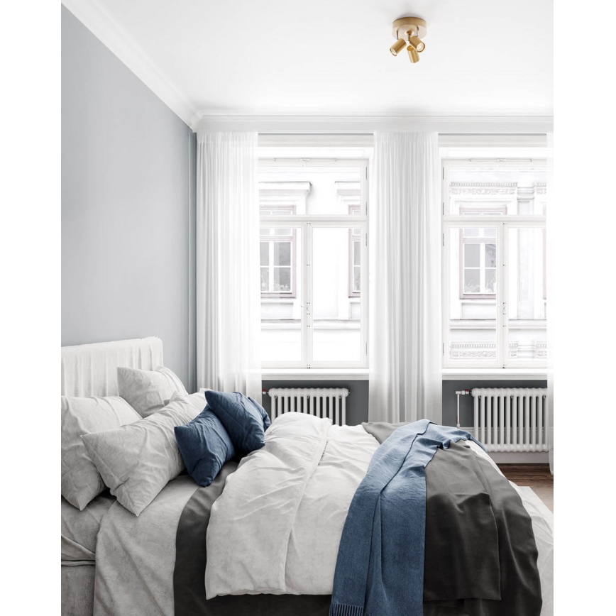 ByRydens - Bodové svietidlo CORRECT 3xGU10/7W/230V zlaté pr. 20 cm