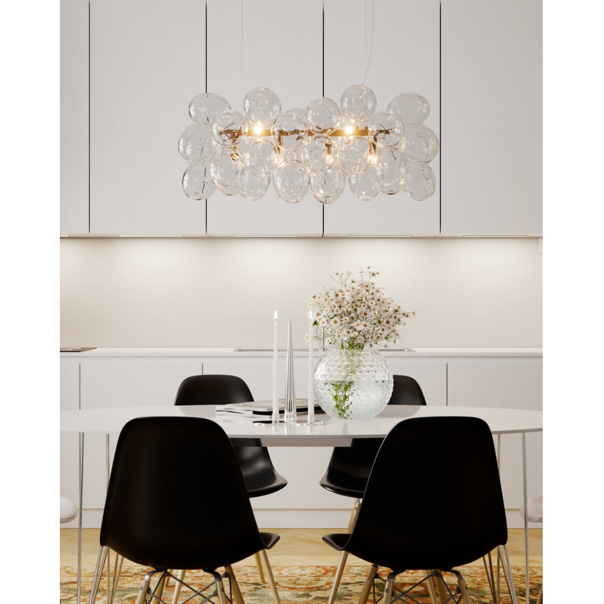 ByRydens - Luster na lanku GROSS BAR 8xG9/8W/230V číry