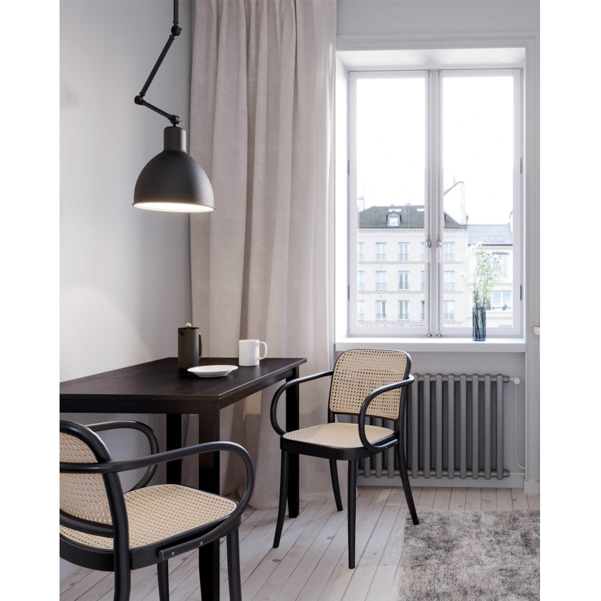 ByRydens - Luster na tyči BAZÁR 1xE27/5W/230V čierna