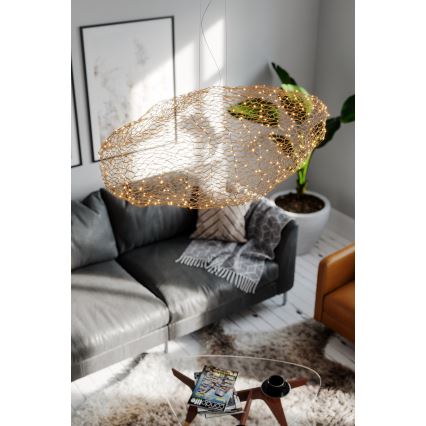ByRydens - LED Luster na lanku HAYDEN LED/20W/230V zlatá