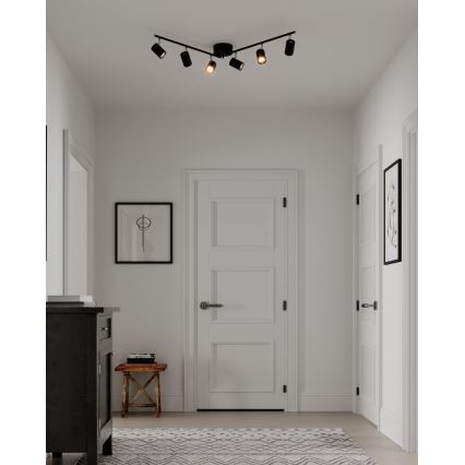 ByRydens - Bodové svietidlo CORRECT 6xGU10/7W/230V čierna pr. 30 cm