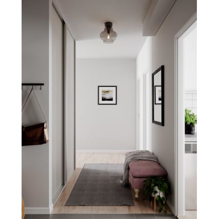 ByRydens - Stropné svietidlo DOLORES 1xE27/5W/230V Ø 30 cm sivá/dymová