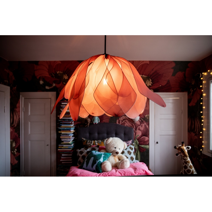 ByRydens - Luster na lanku LOU LOU 1xE27/5W/230V ružová pr. 80 cm