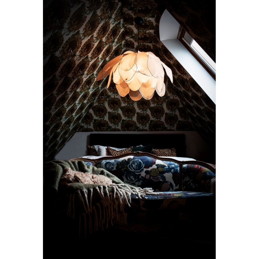 ByRydens - Luster na lanku LOU LOU 1xE27/5W/230V béžová pr. 80 cm