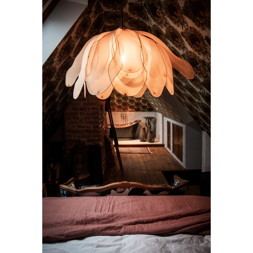 ByRydens - Luster na lanku LOU LOU 1xE27/5W/230V béžová pr. 80 cm