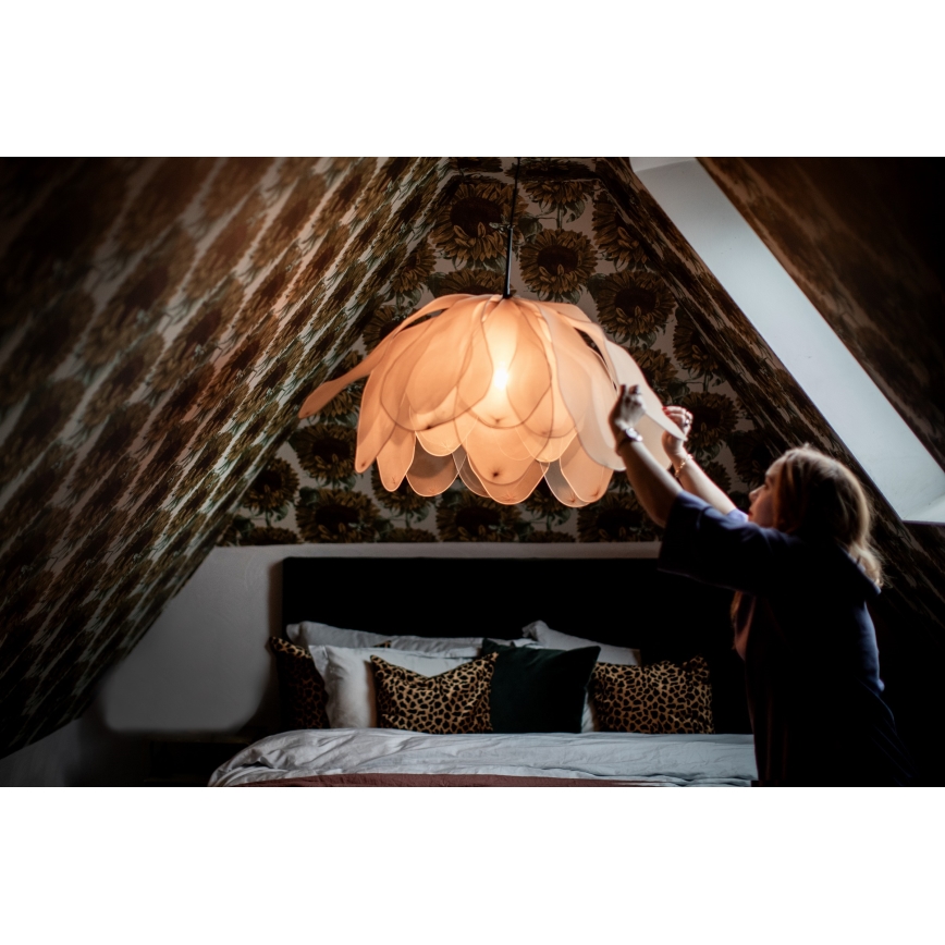 ByRydens - Luster na lanku LOU LOU 1xE27/5W/230V béžová pr. 80 cm