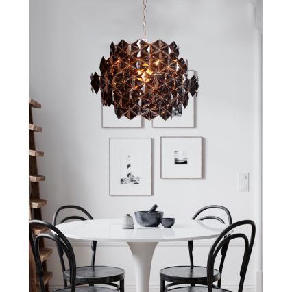 ByRydens - Luster na reťazi MONARQUE MINI 3xE14/8W/230V čierna