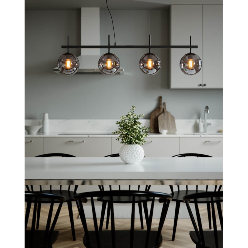 ByRydens - Závesný luster na lanku BOYLE 4xE27/8W/230V