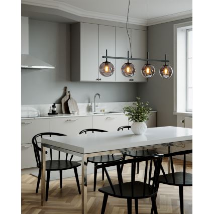 ByRydens - Závesný luster na lanku BOYLE 4xE27/8W/230V