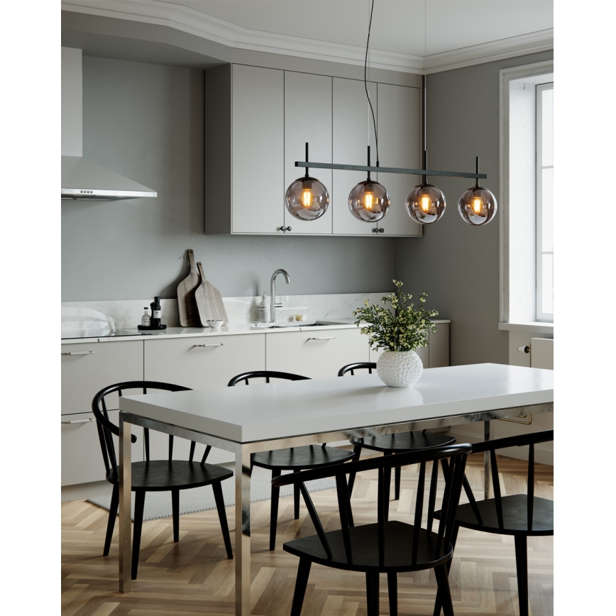 ByRydens - Závesný luster na lanku BOYLE 4xE27/8W/230V