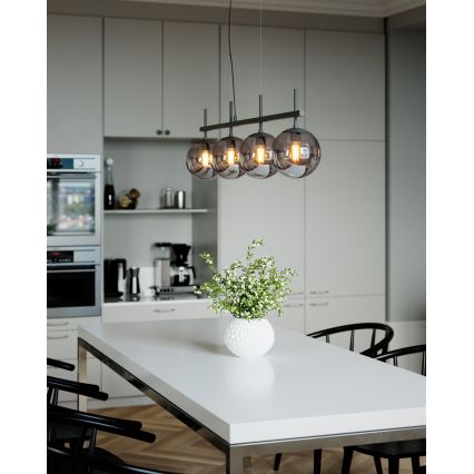 ByRydens - Závesný luster na lanku BOYLE 4xE27/8W/230V