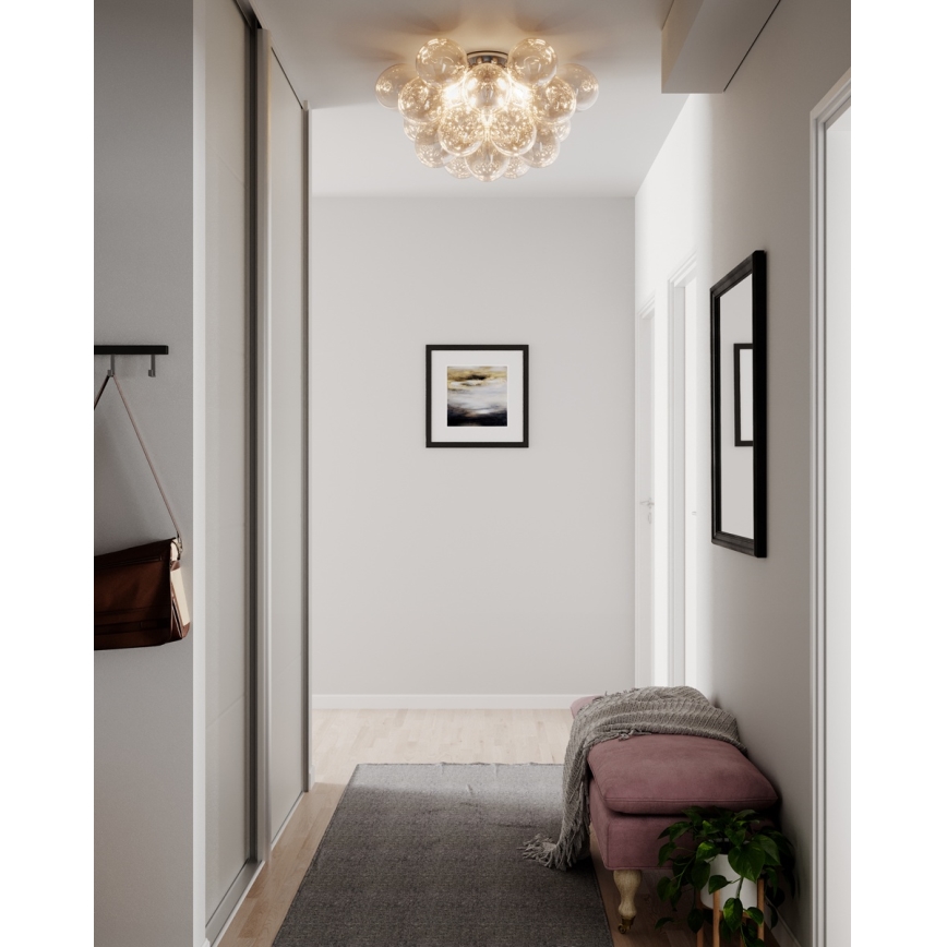 ByRydens - Stropné svietidlo GROSS 6xG9/8W/230V dymové/hnedé priemer 70 cm