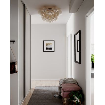 ByRydens - Stropné svietidlo GROSS 6xG9/8W/230V dymové/hnedé priemer 70 cm