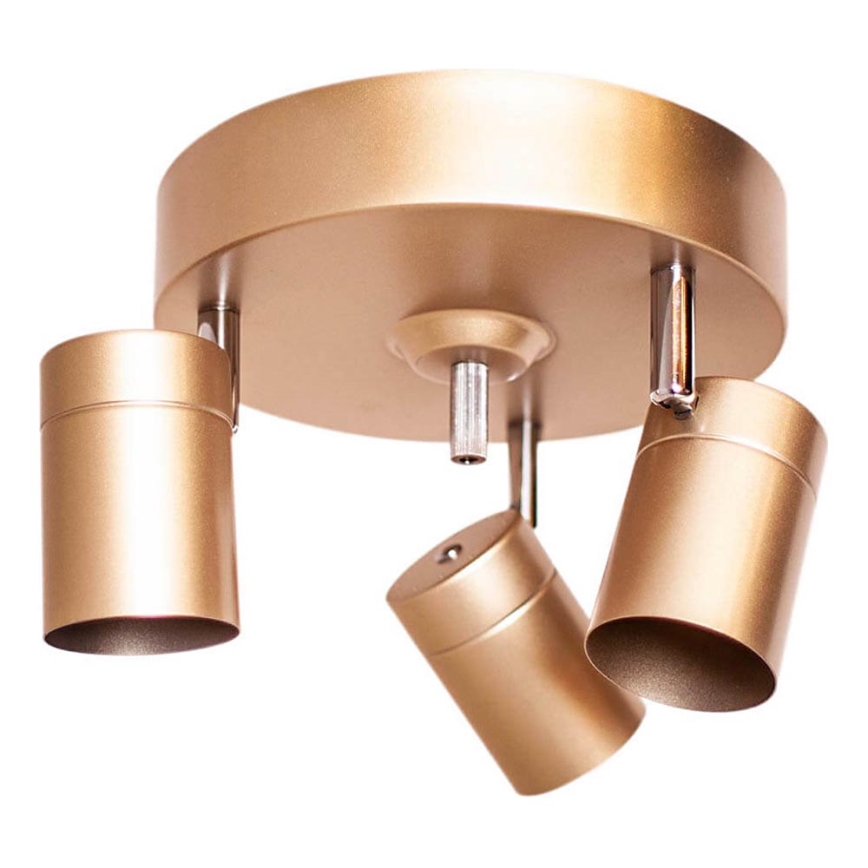 ByRydens - Bodové svietidlo CORRECT 3xGU10/7W/230V zlaté pr. 20 cm