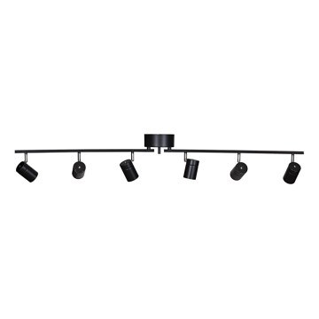 ByRydens - Bodové svietidlo CORRECT 6xGU10/7W/230V čierna pr. 30 cm