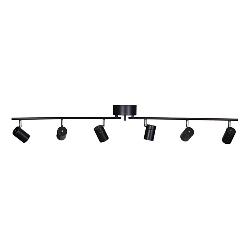 ByRydens - Bodové svietidlo CORRECT 6xGU10/7W/230V čierna pr. 30 cm