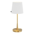 ByRydens - Stolná lampa LUMI 1xE27/8W/230V biela/zlatá 48,5 cm