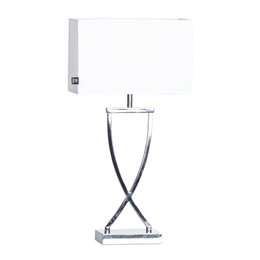 ByRydens - Stolná lampa OMEGA 1xE27/5W/230V biela/lesklý chróm