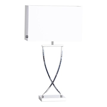ByRydens - Stolná lampa OMEGA 1xE27/5W/230V biela/lesklý chróm