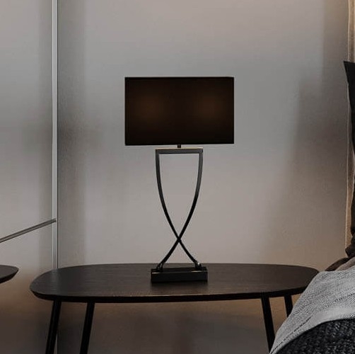 ByRydens - Stolná lampa OMEGA 1xE27/5W/230V čierna