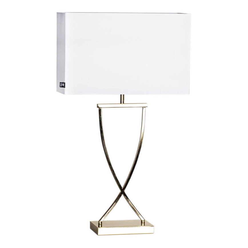 ByRydens - Stolová lampa OMEGA 1xE27/5W/230V biela/mosadz