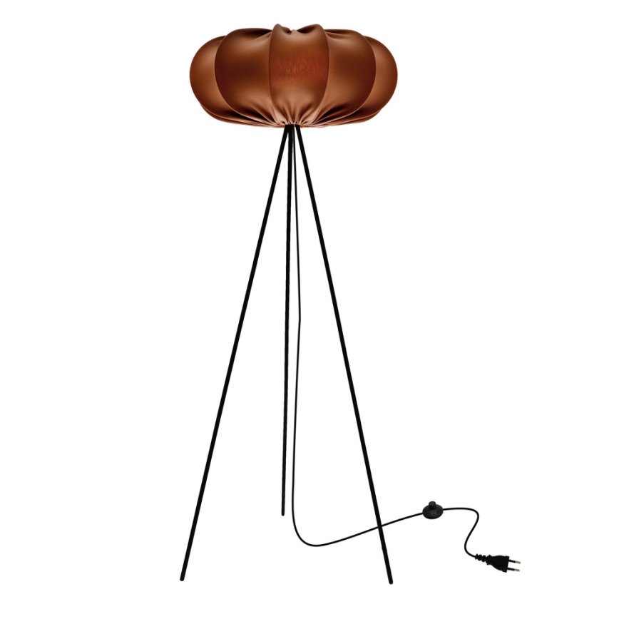 CAFEE 1xE27/40W/230V stojacia lampa, hnedá/čierna