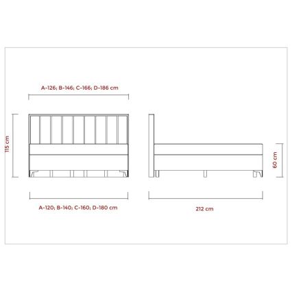 Čalúnená posteľ s matracmi a topperom s úložným priestorom ALICIA 140x200 cm béžová